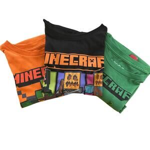 Minecraft Shirt Bundle Youth XL Large Graphic Tee Lot Mojang Game Characters